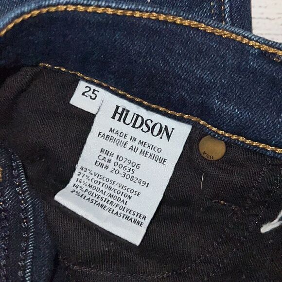 Hudson Jeans Nico Mid Crop Skinny Denim Jeans Released Hem Stretch sz 25 READ - Picture 6 of 7